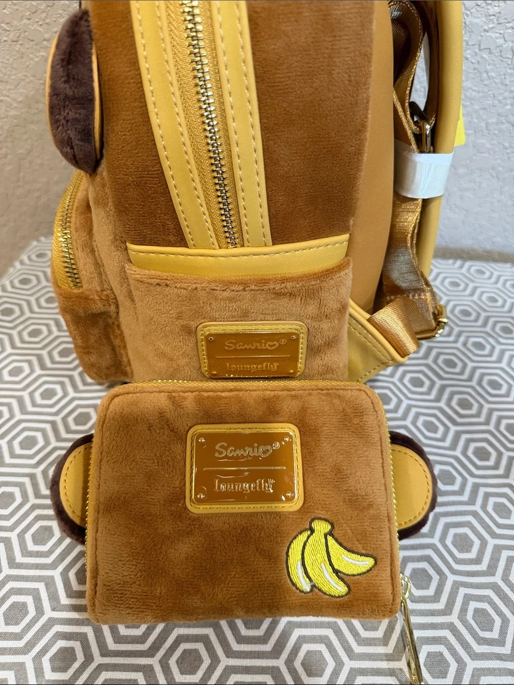 Loungefly Sanrio Monkichi Monkey Plush Backpack & Wallet